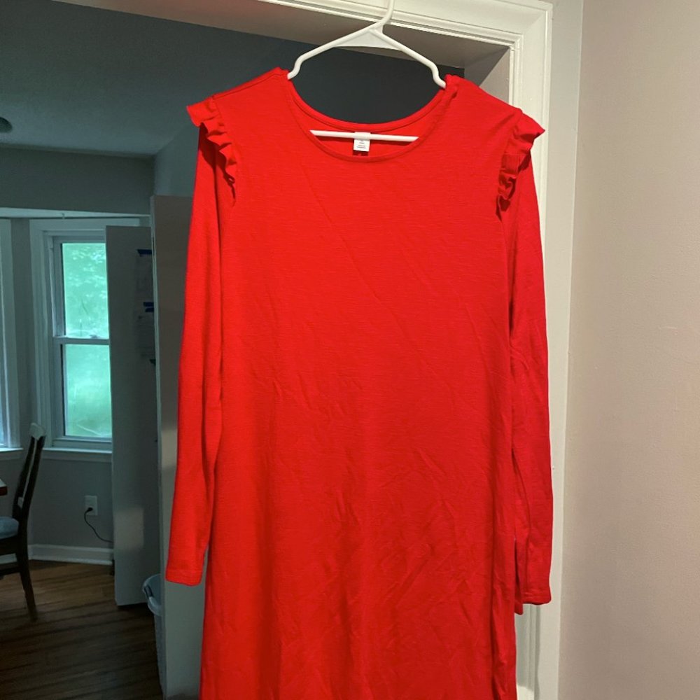 New! Old Navy Ruffled Shoulder Dress